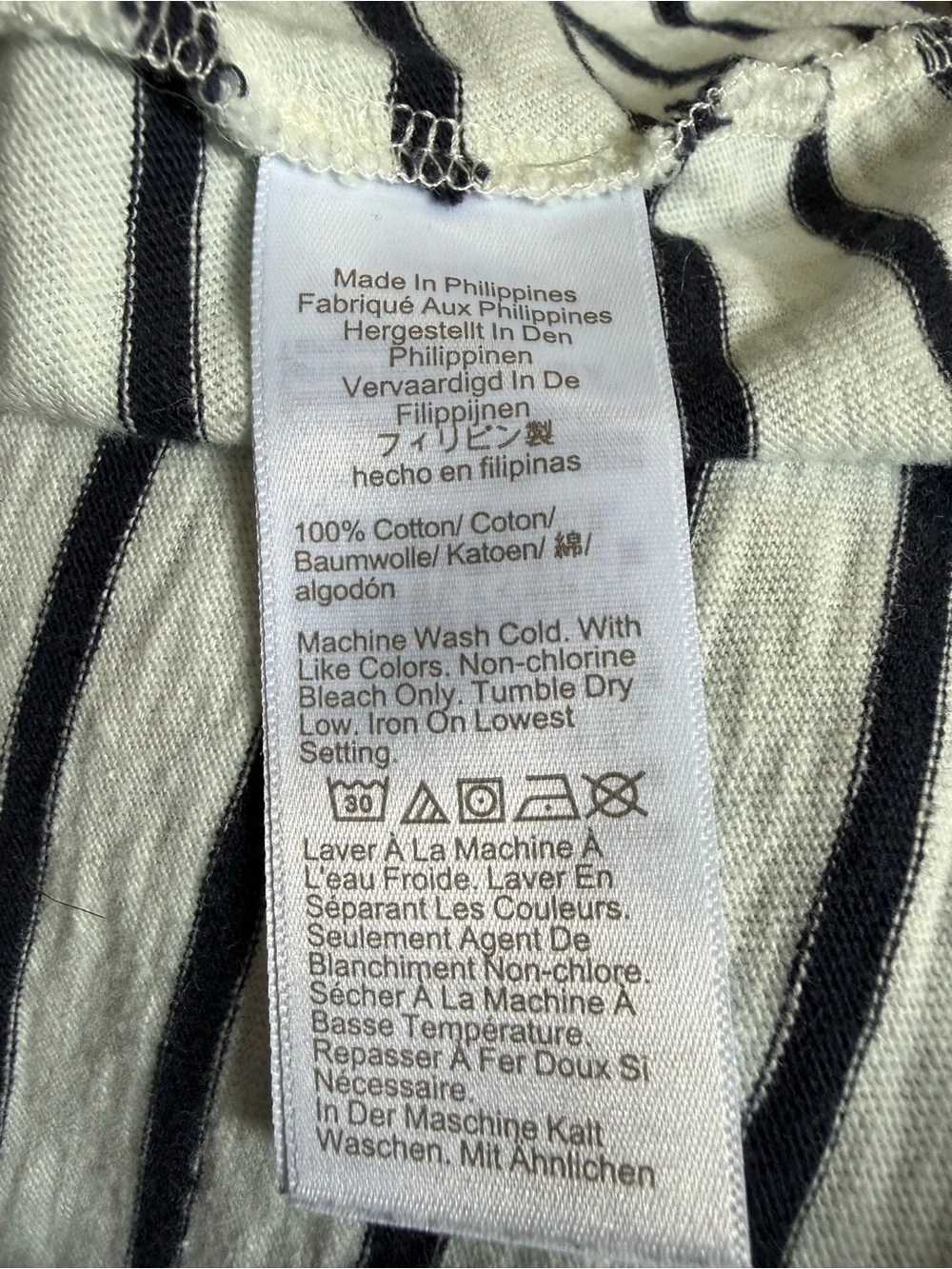 J.Crew Artist Tee L Navy White Striped Long Sleeve Breton Cotton Top